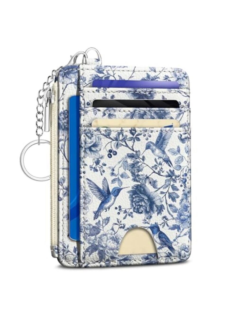 Card Holder Small Wallet Women Slim RFID HummingBird